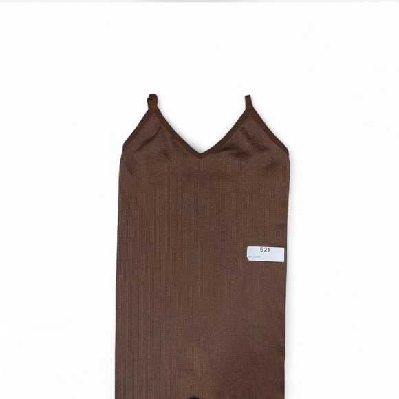 Colsie Chocolate Brown Ribbed Jumpsuit - Picture 4 of 5